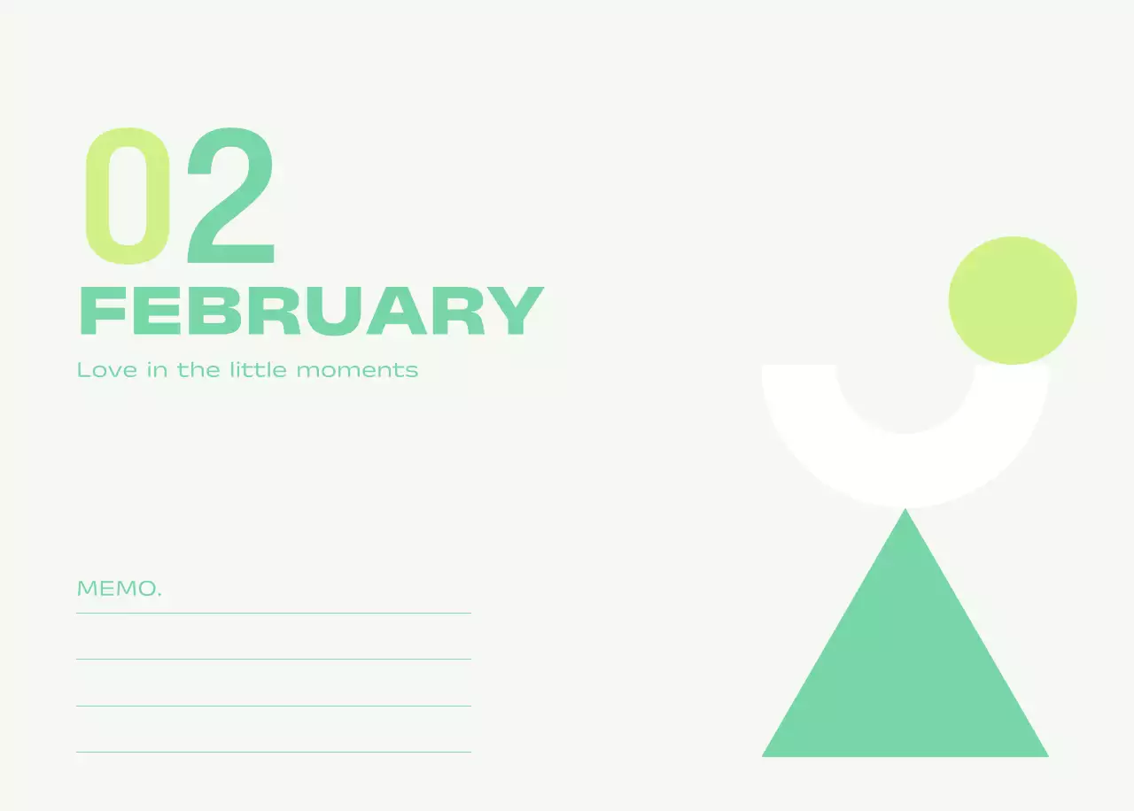 연보라 미니멀 캘린더 달력