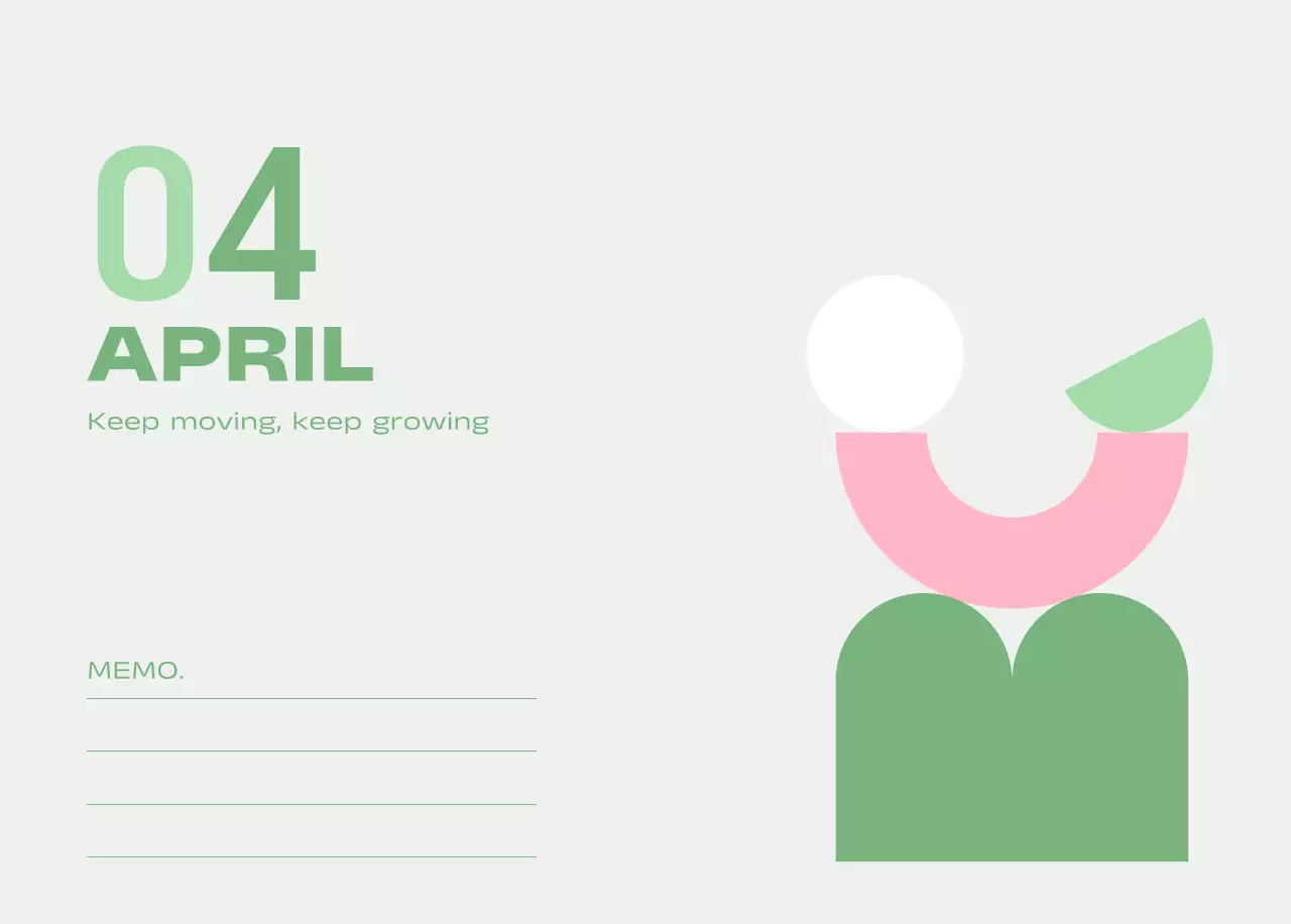 연보라 미니멀 캘린더 달력