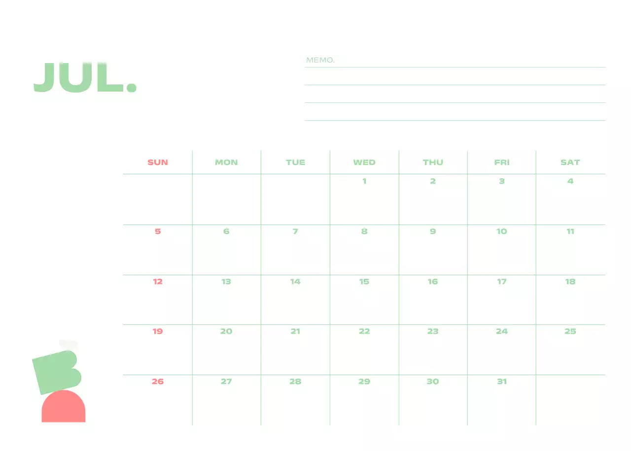 연보라 미니멀 캘린더 달력