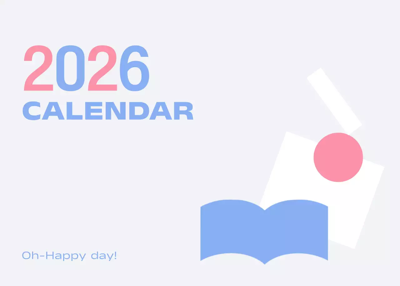 연보라 미니멀 캘린더 달력