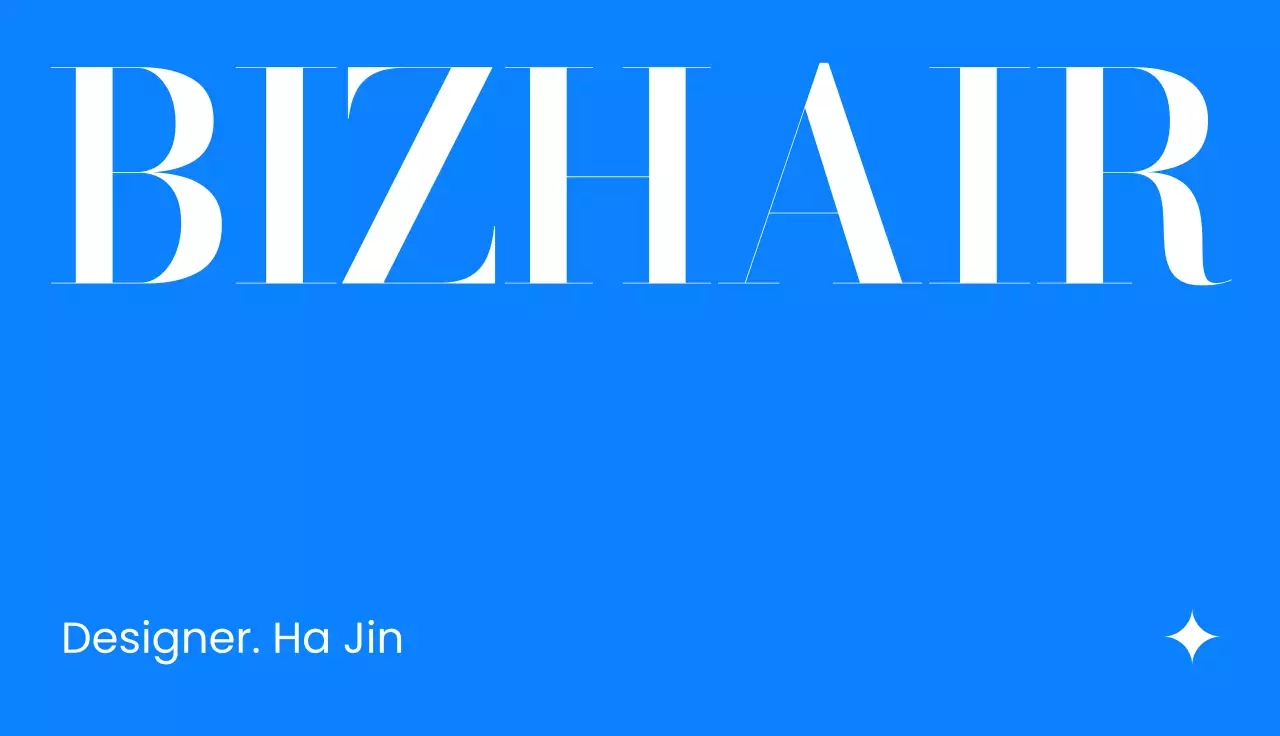 파랑 모던 디자인 로고