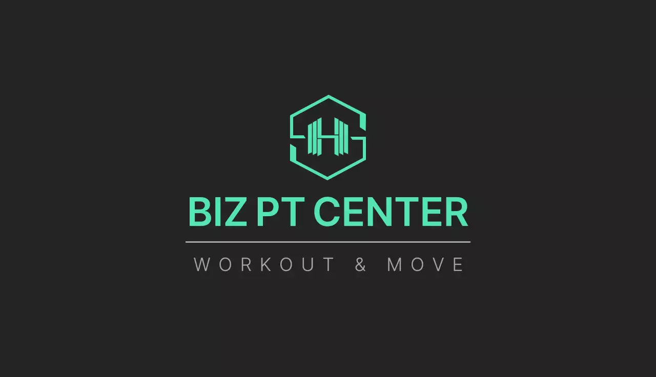 검정 모던 피트니스 명함