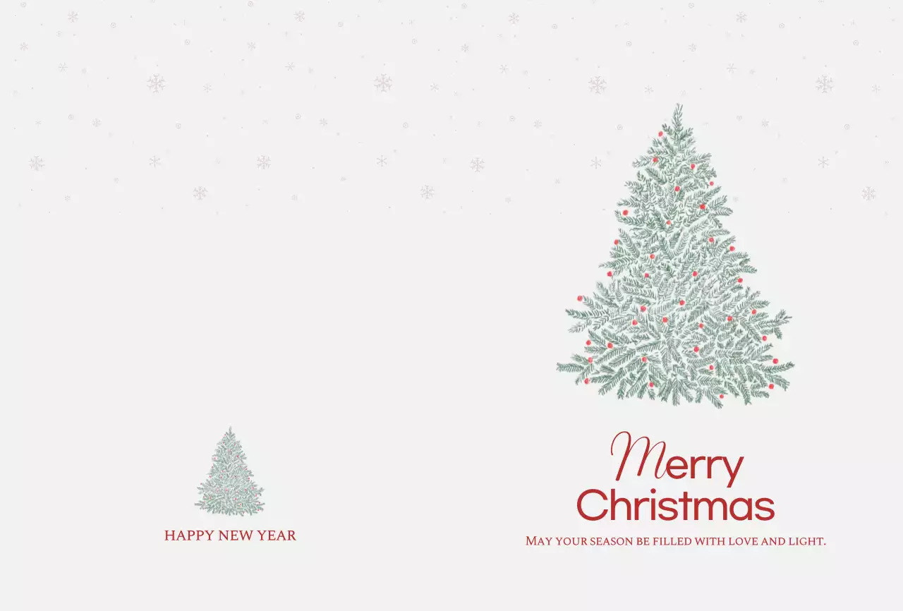 흰색 심플 크리스마스 엽서
