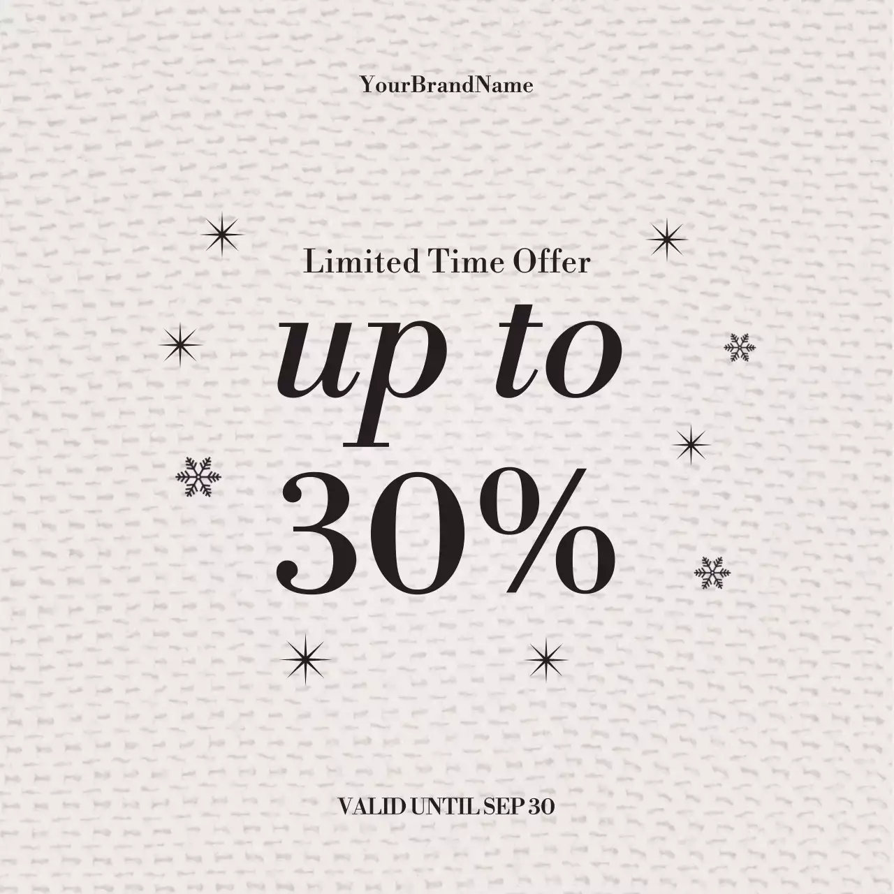 Beige Minimal Sale Promotion Instagram Post