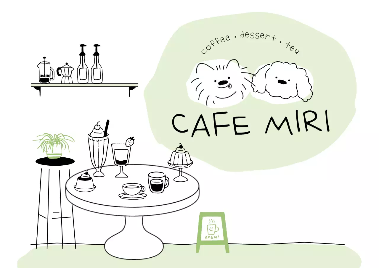 민트 아기자기한 카페 오픈