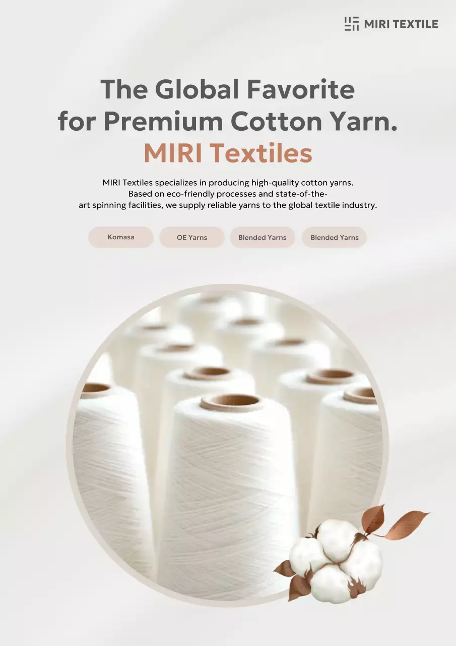 white modern textile advertisement