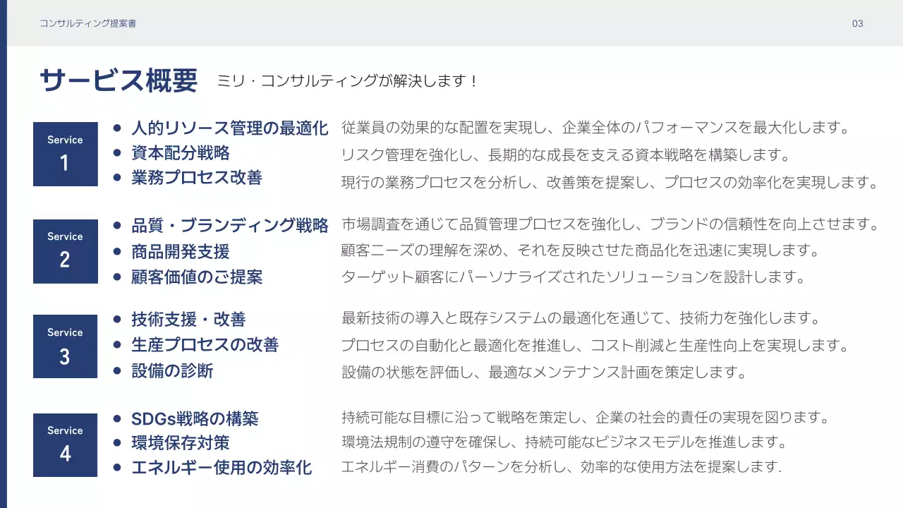 白 モダン ビジネス 提案書  プレゼンテーション