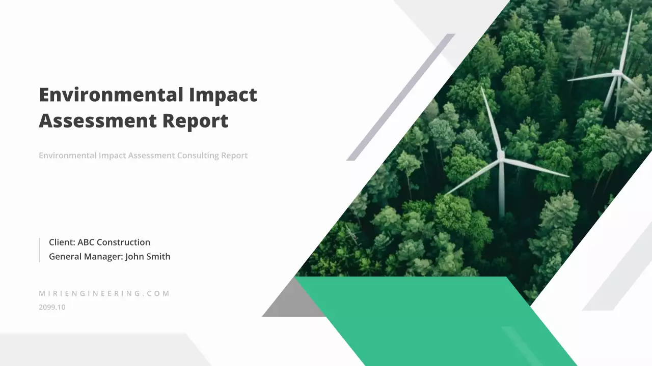 Relatório sobre o Meio Ambiente Verde Moderno