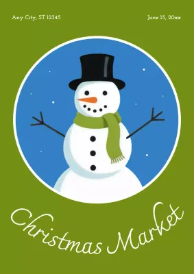 Green Festive Holiday Event Poster