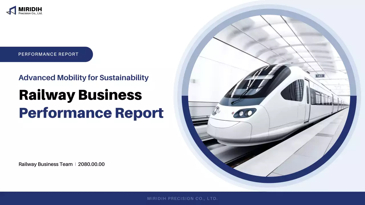 laporan kereta api modern biru