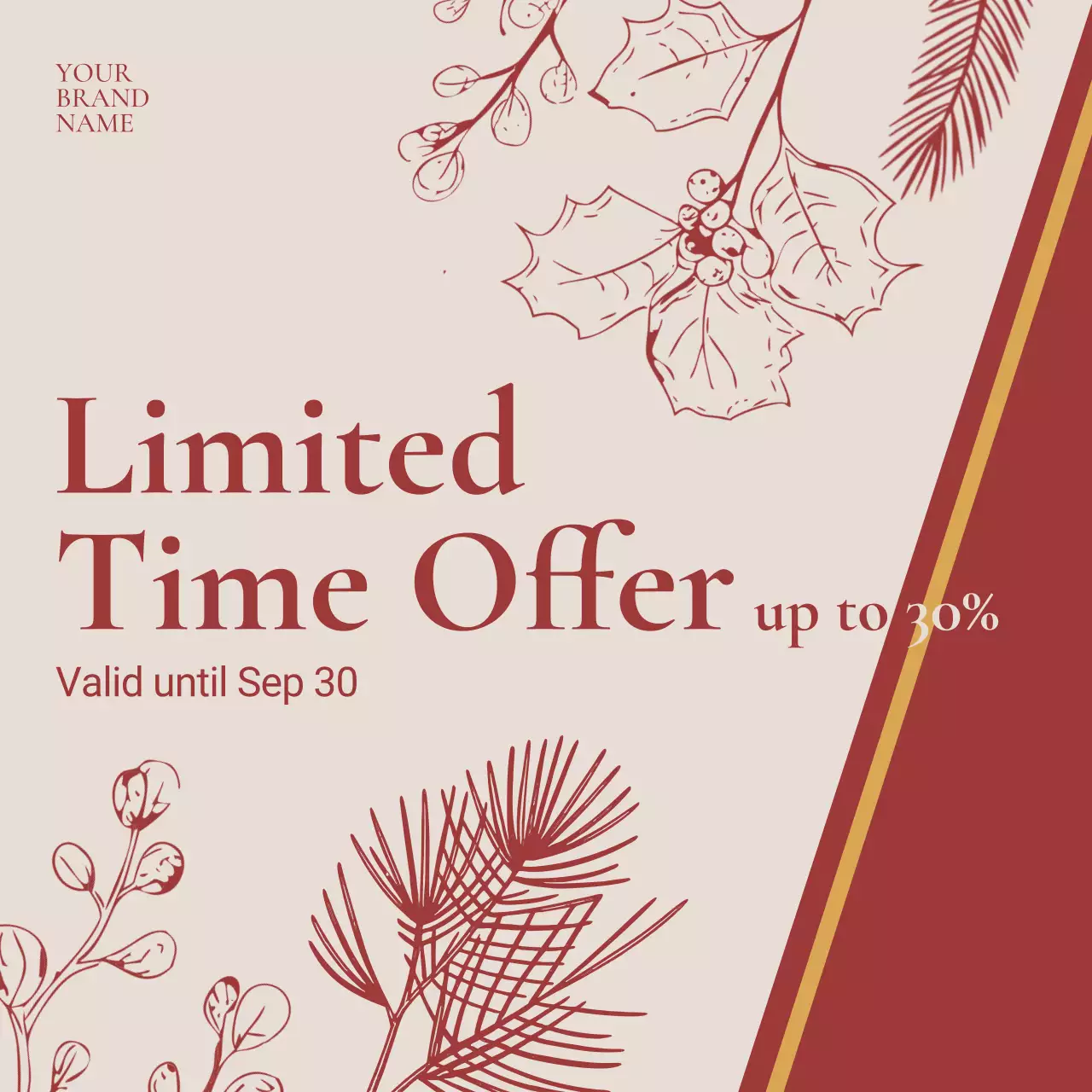 Red Elegant Sale Promotion Instagram Post