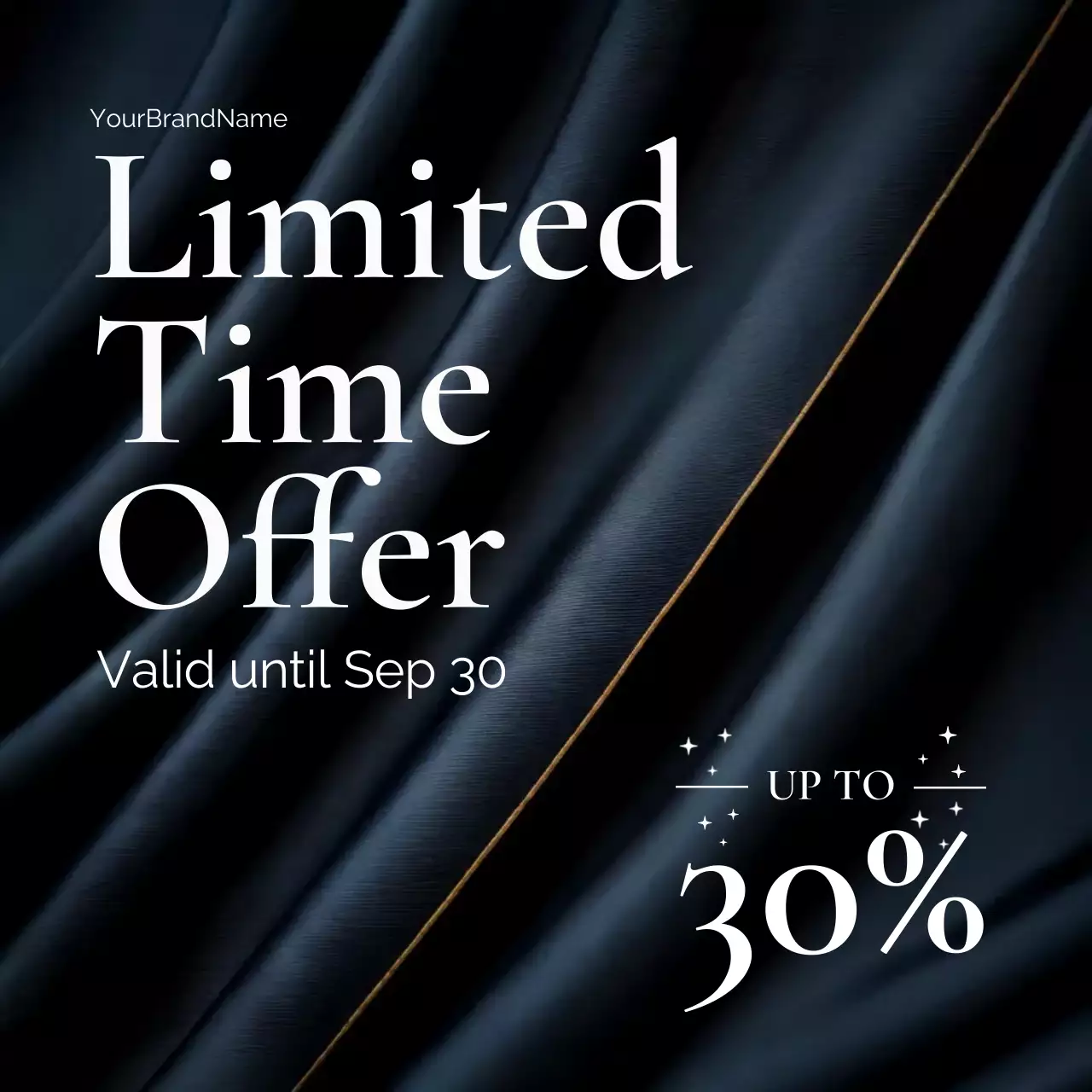 Navy Elegant Sale Promotion Instagram Post