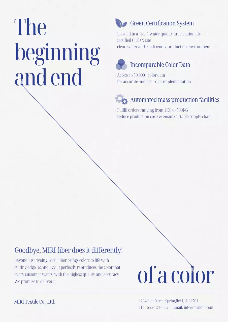 blue modern textile promotion