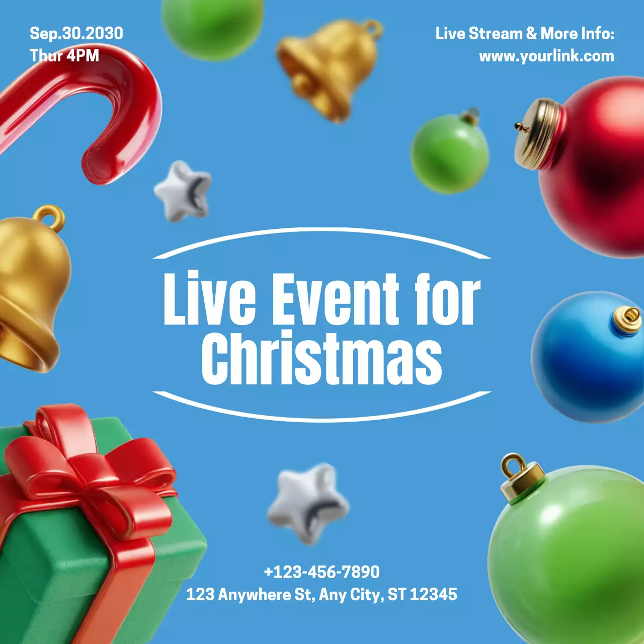 Blue Modern Entrepreneur Event Announcement Instagram Post