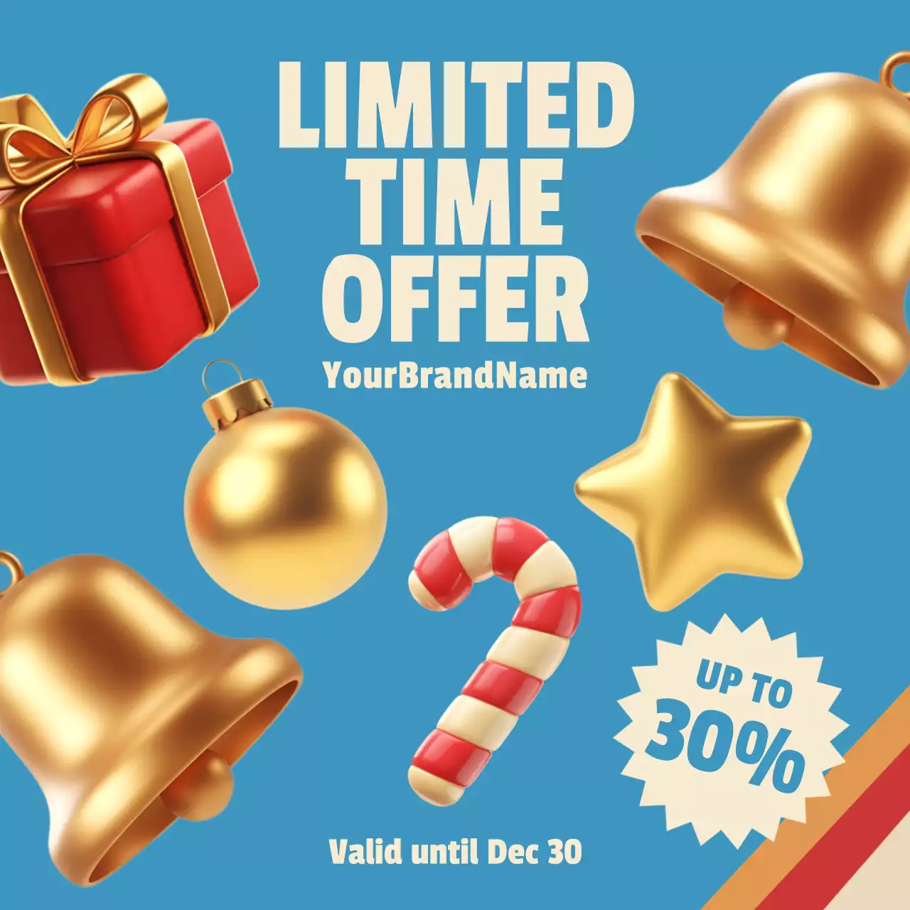 Blue Festive Sale Promotion Instagram Post