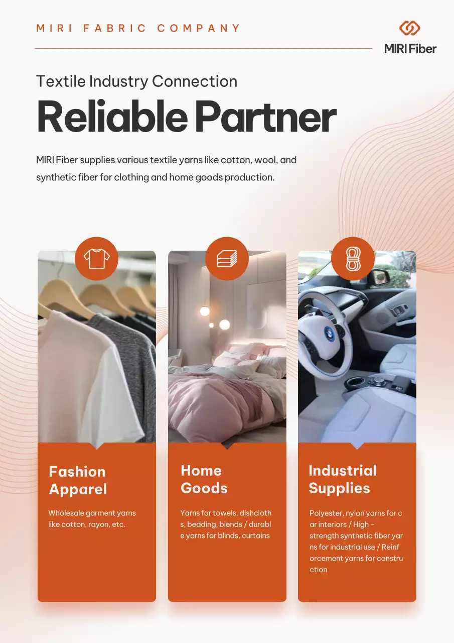 orange modern textile advertisement