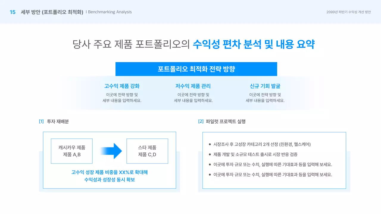 파랑 심플 비즈니스 보고서