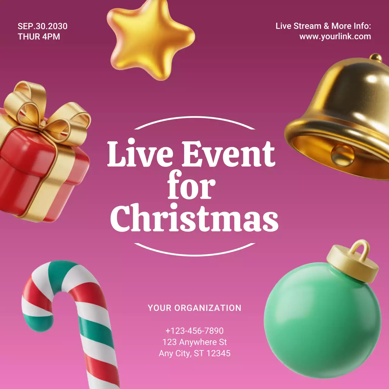 Pink Modern Entrepreneur Event Instagram Post