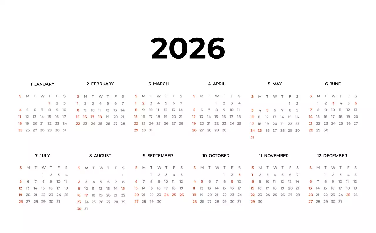 초록 빈티지 계절 캘린더