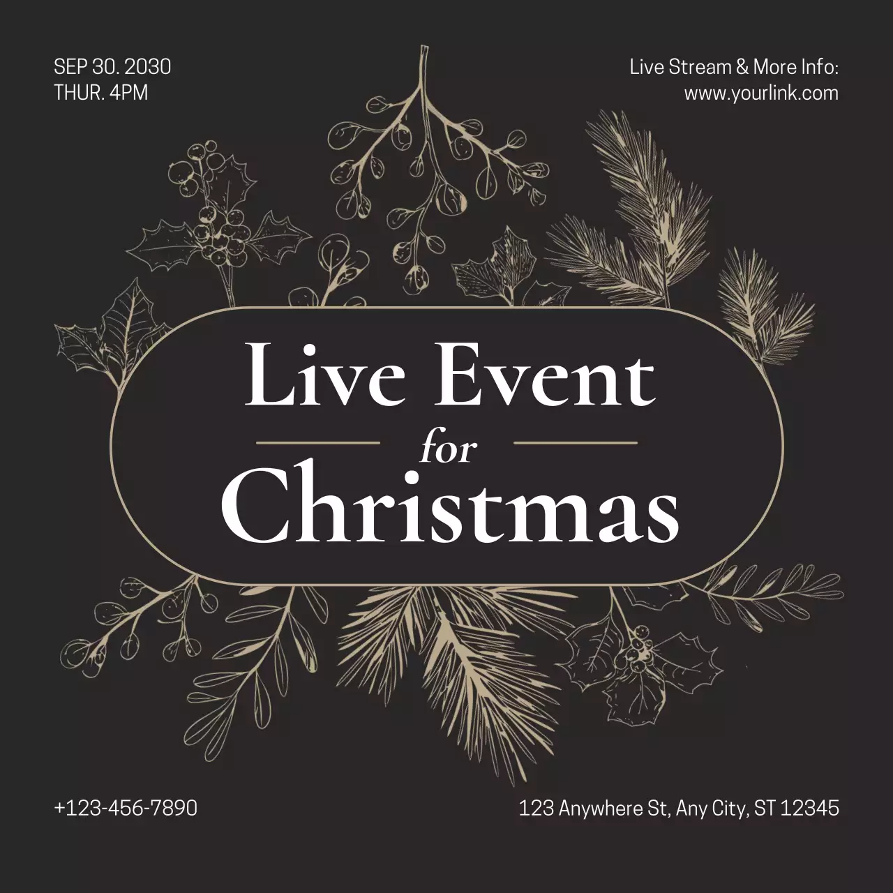 Black Elegant Business Announcement Instagram Post