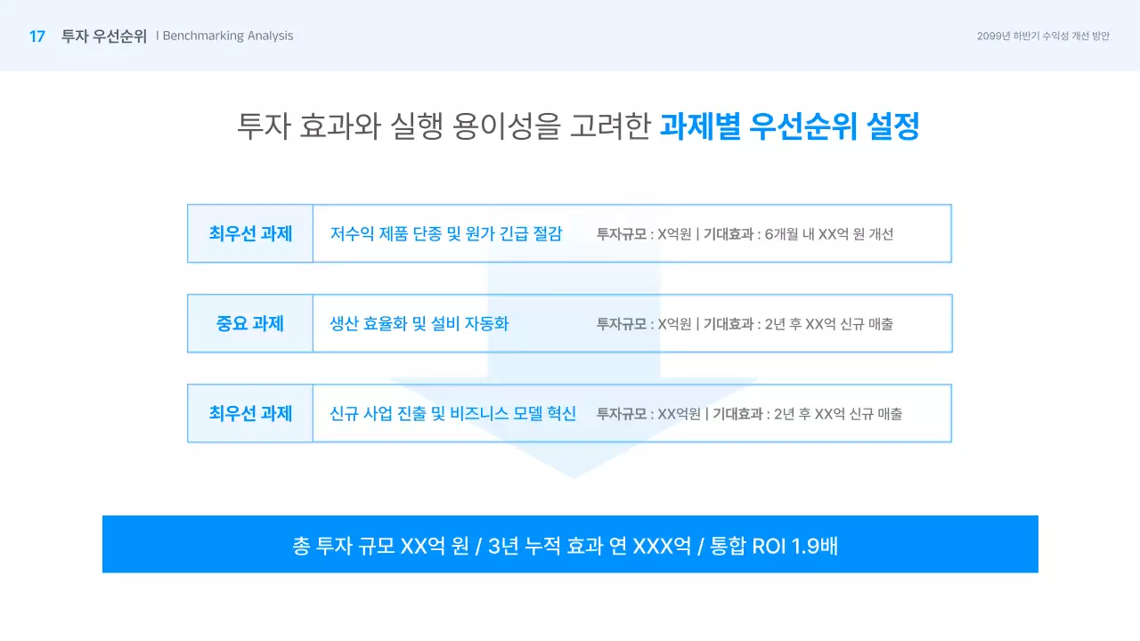 파랑 심플 비즈니스 보고서