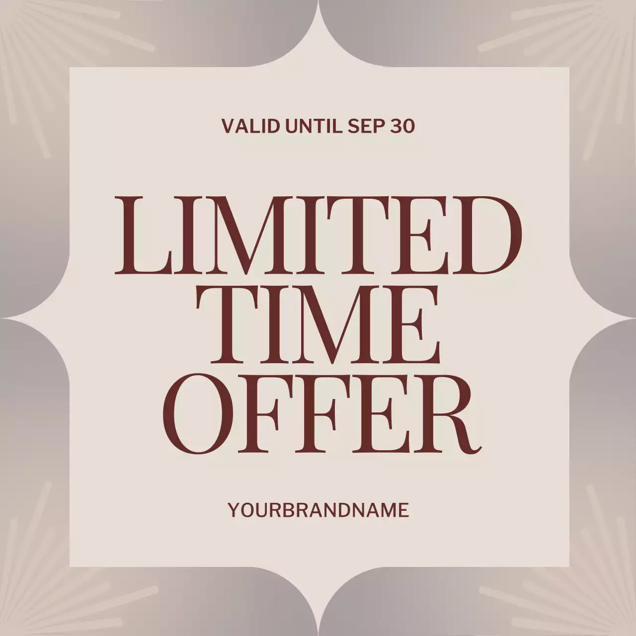 Beige Modern Sale Promotion Instagram Post