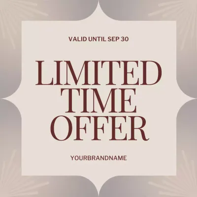 Beige Modern Sale Promotion Instagram Post