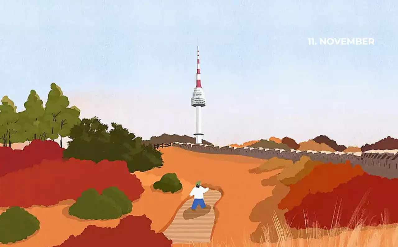 하늘색 심플 달력 캘린더