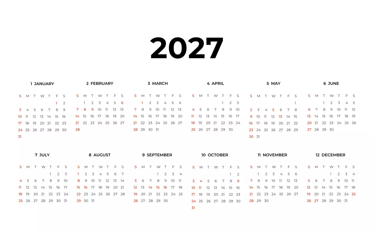 초록 빈티지 계절 캘린더