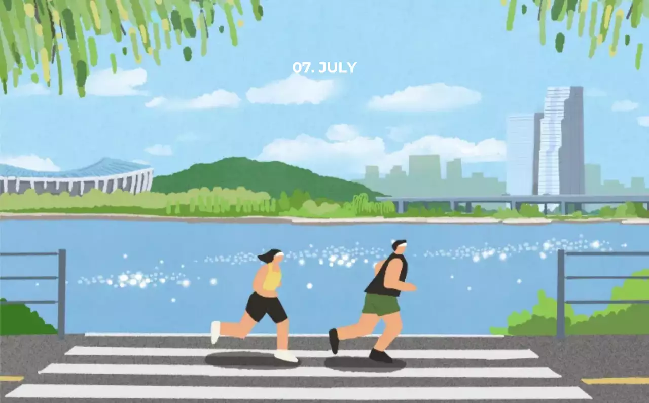 하늘색 심플 달력 캘린더