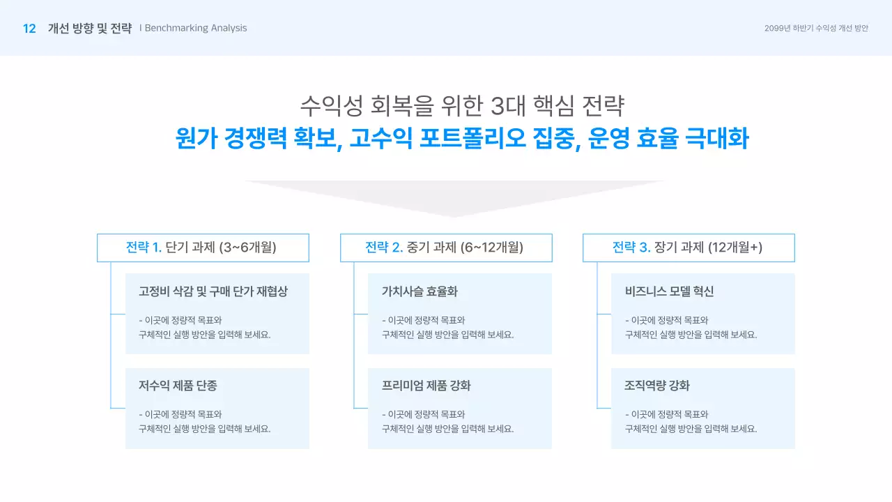 파랑 심플 비즈니스 보고서