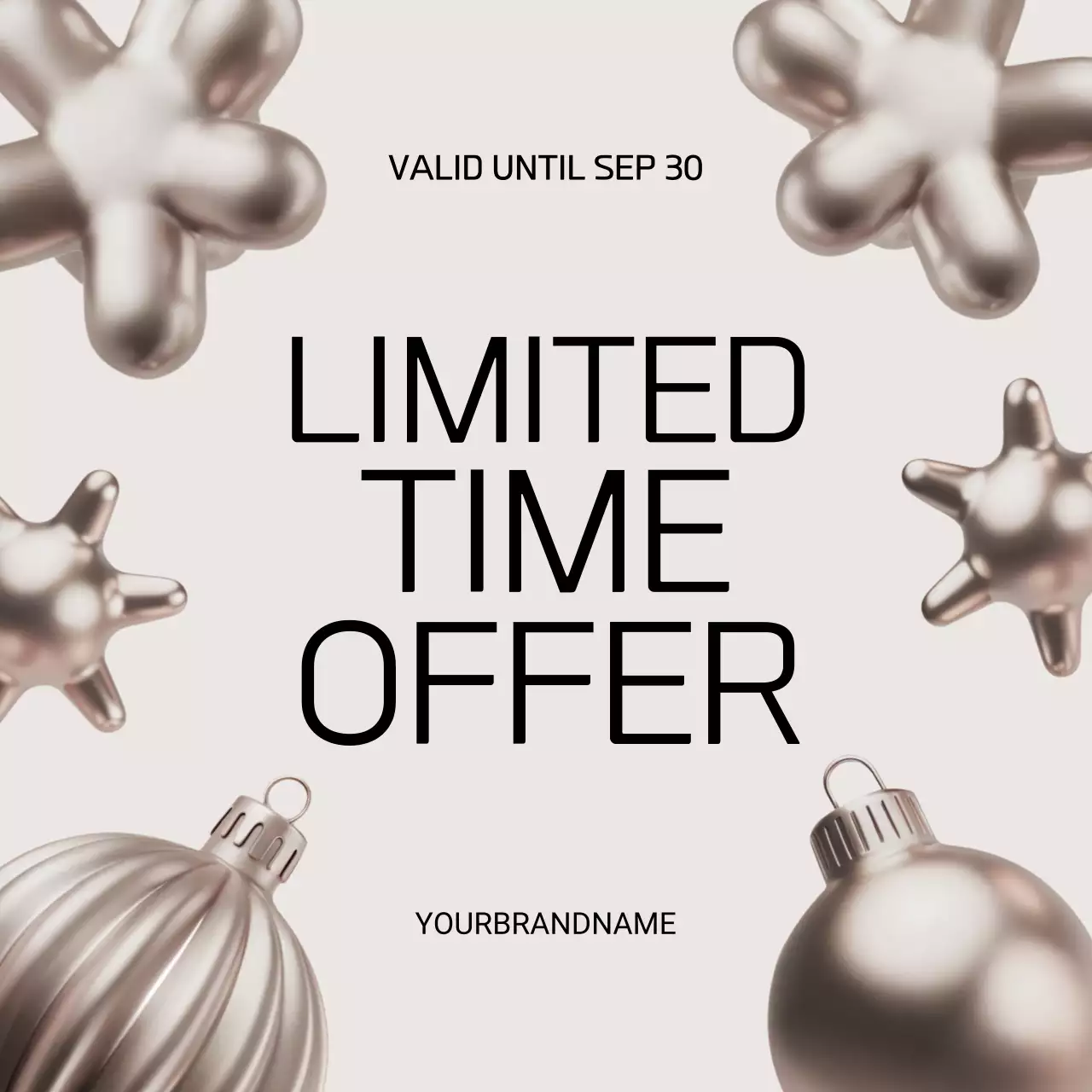 Silver Modern Sale Promotion Instagram Post