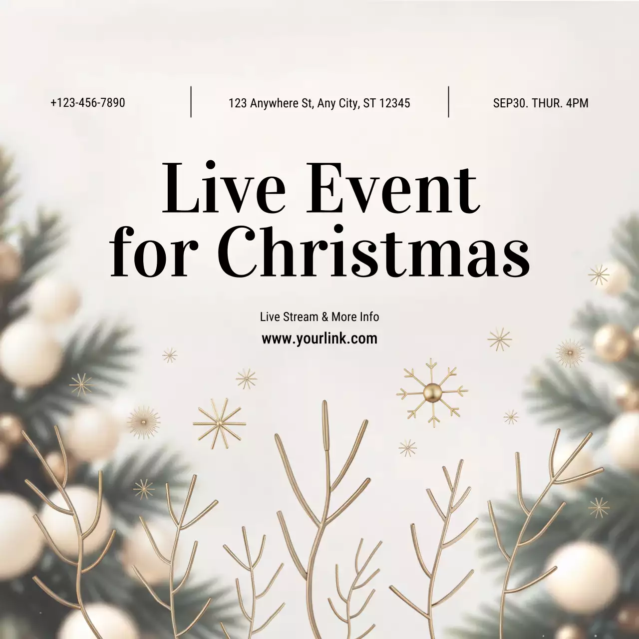 Gold Elegant Business Event Invitation Instagram Post