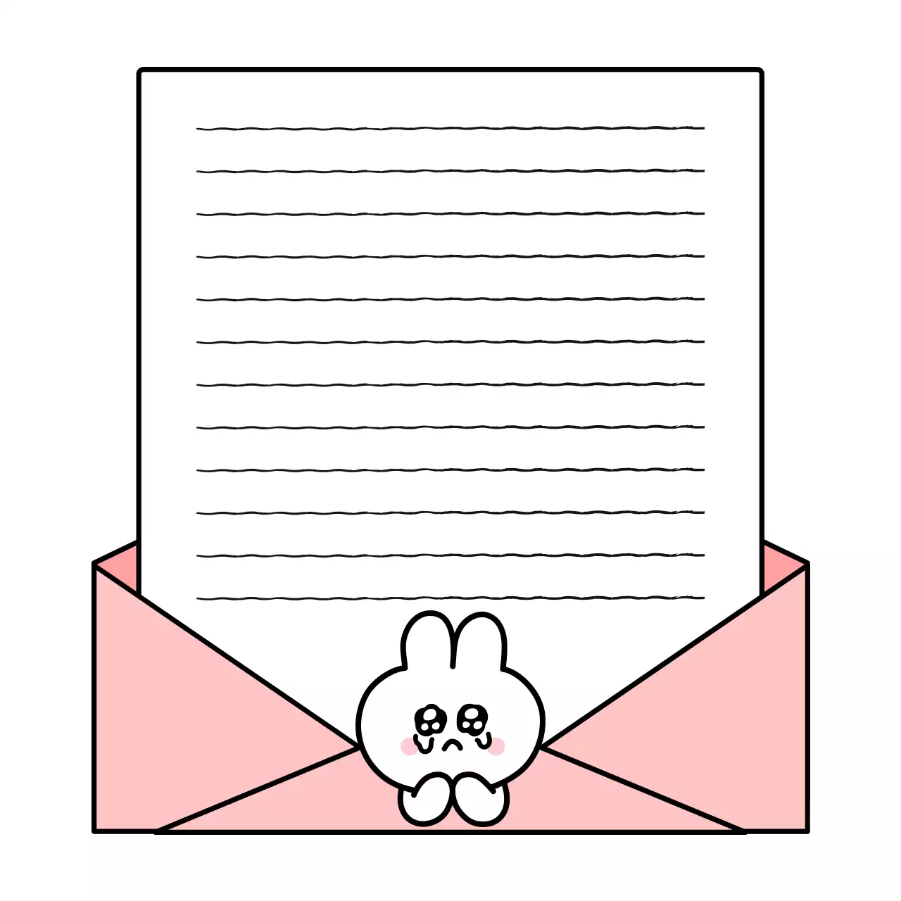 핑크 아기자기한 편지