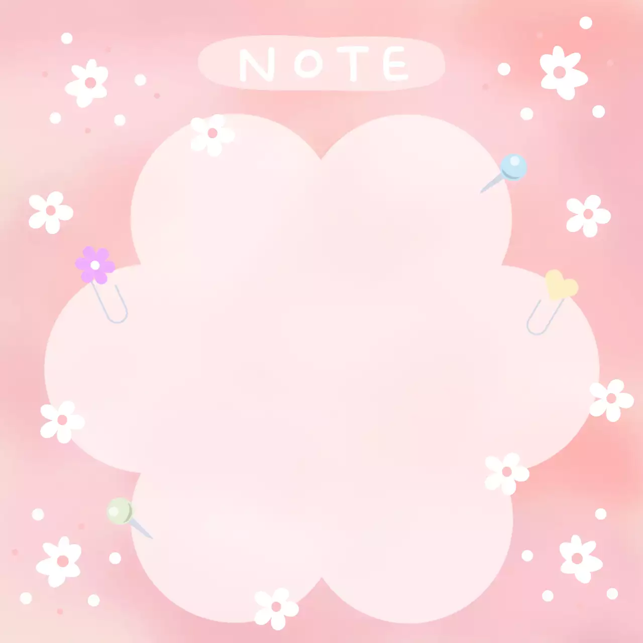 Dekorasi buku harian kartu catatan bunga merah muda