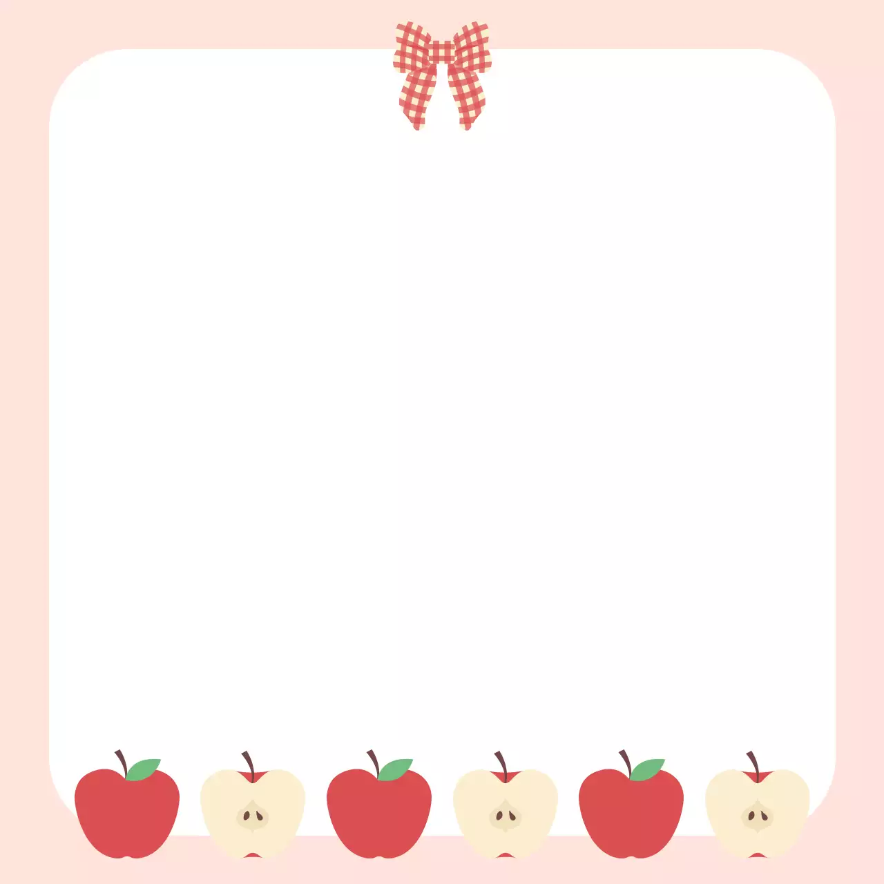 핑크 아기자기한 과일 편지