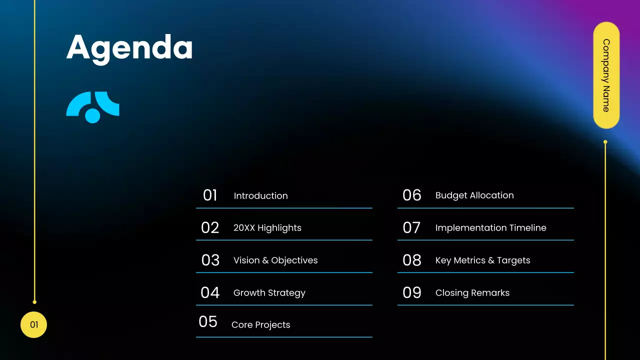 blue modern business plan