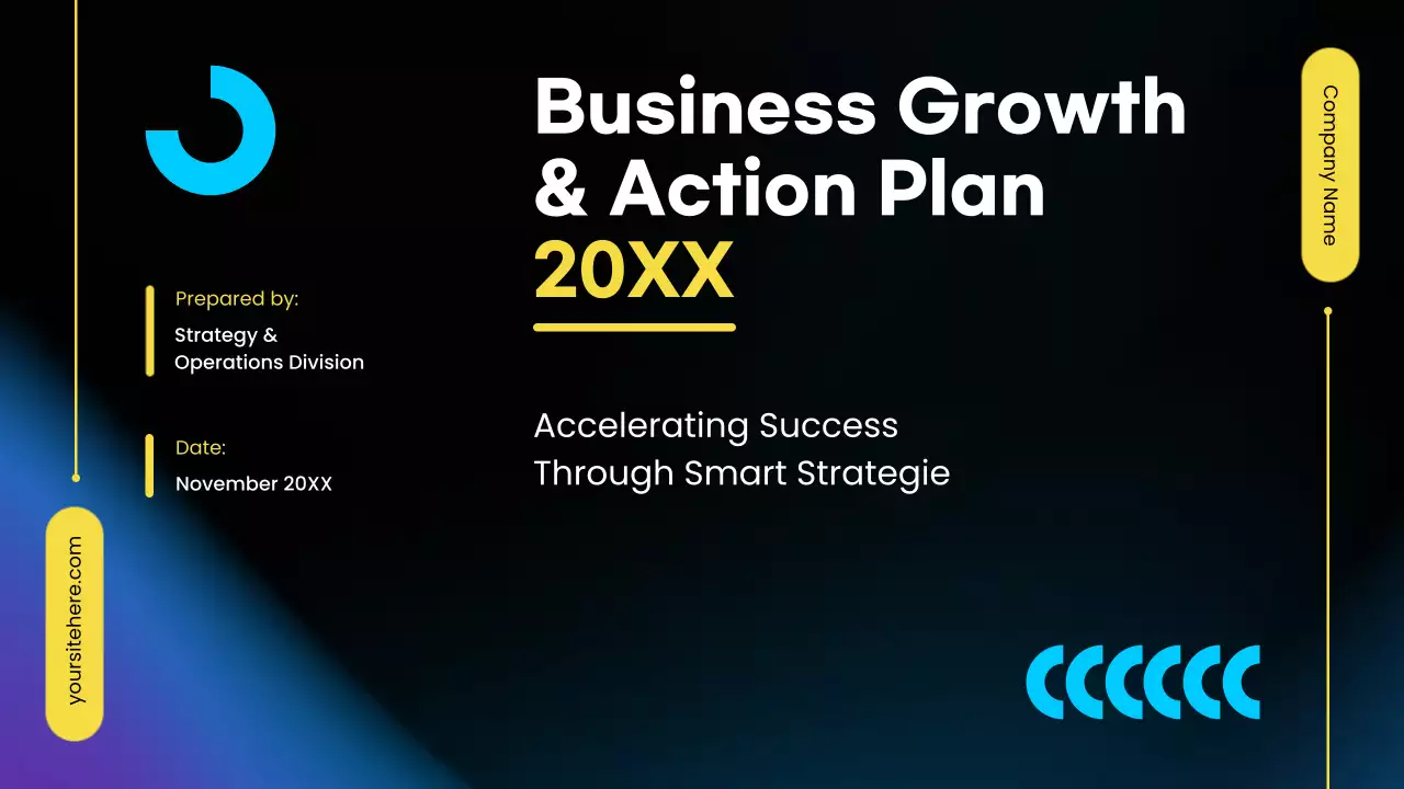 blue modern business plan