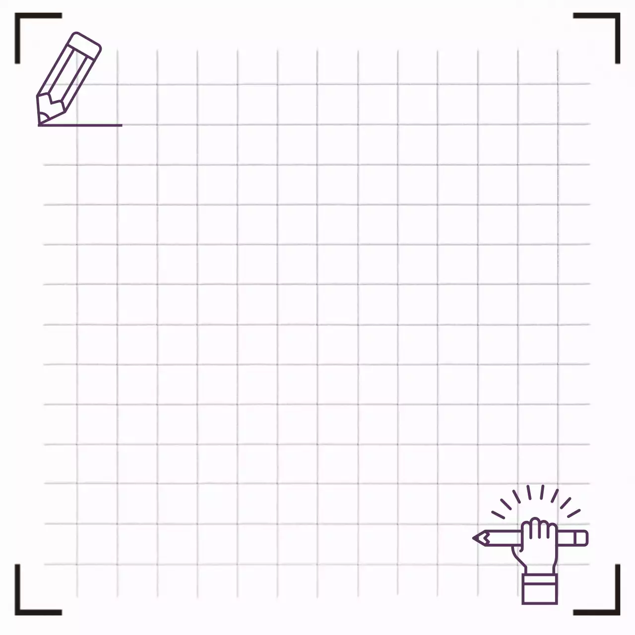 흰색 심플 공부 프레임