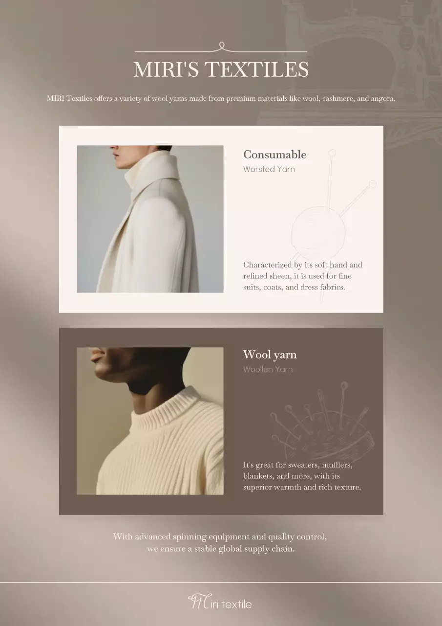 beige elegant textile advertisement