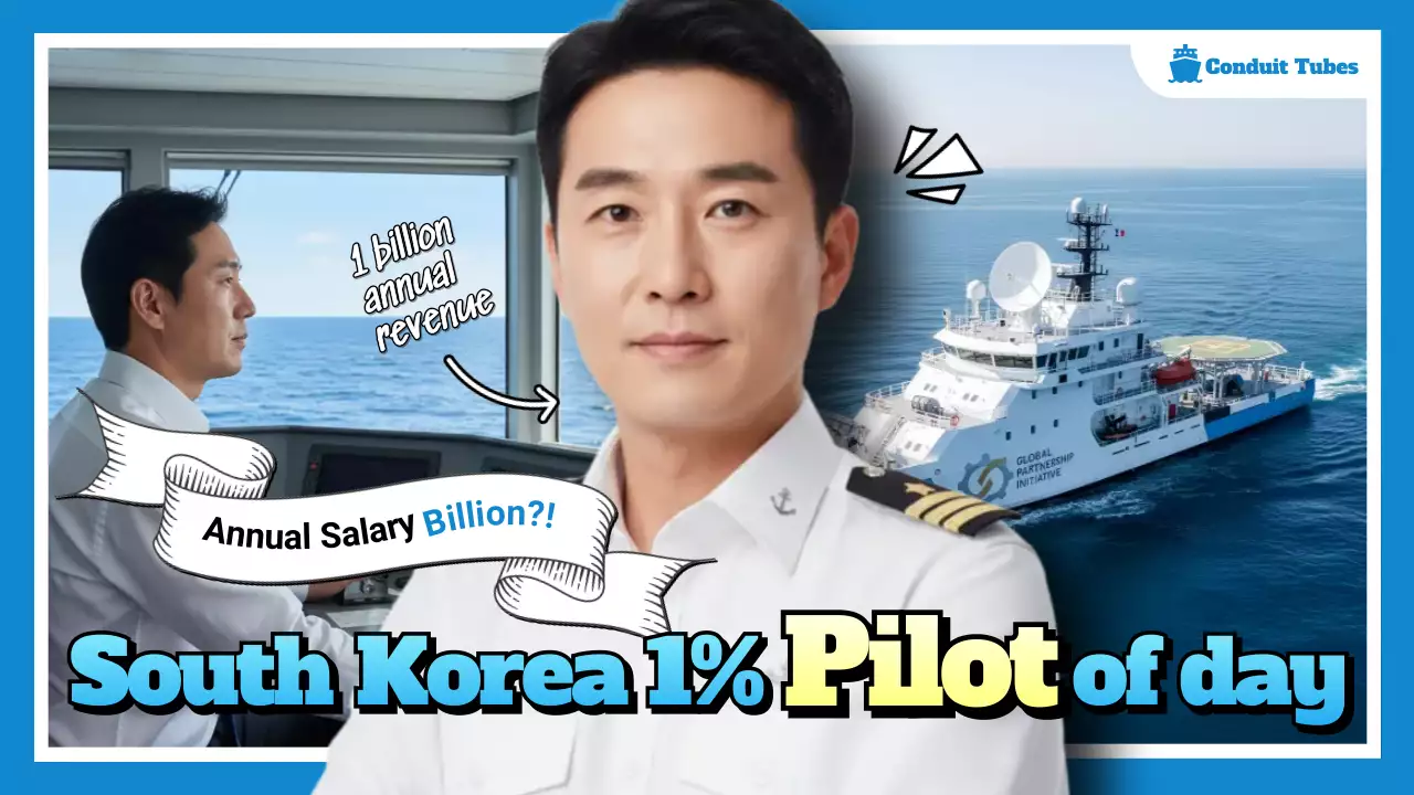 iklan maritim modern berwarna biru