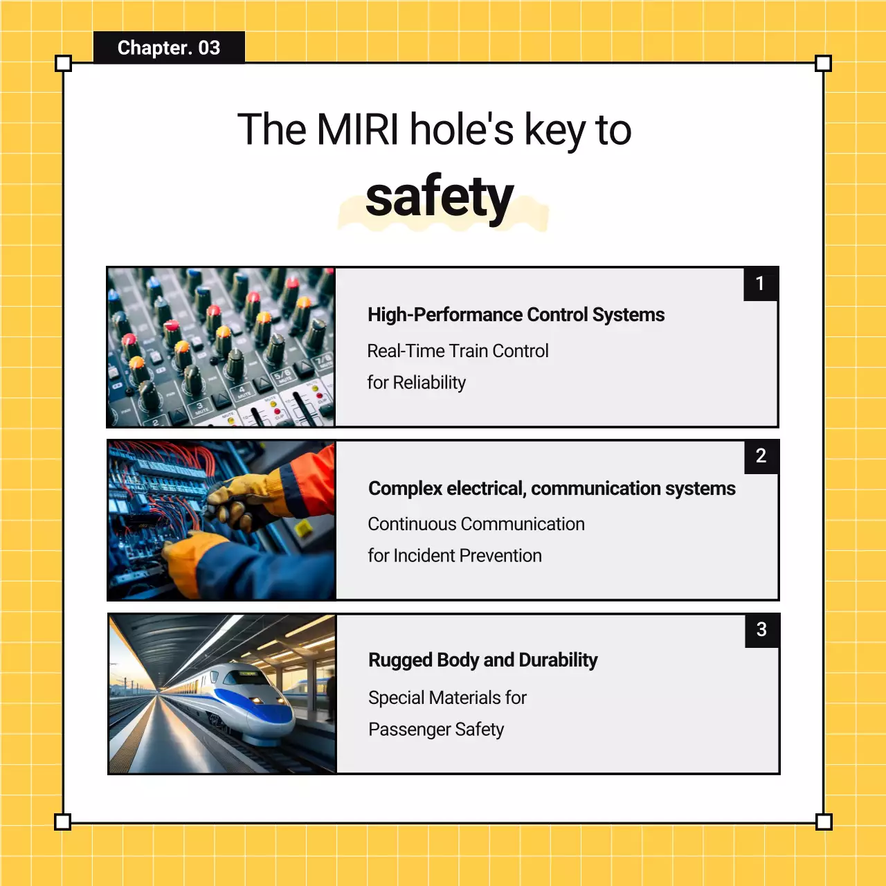 anúncio de trem moderno amarelo