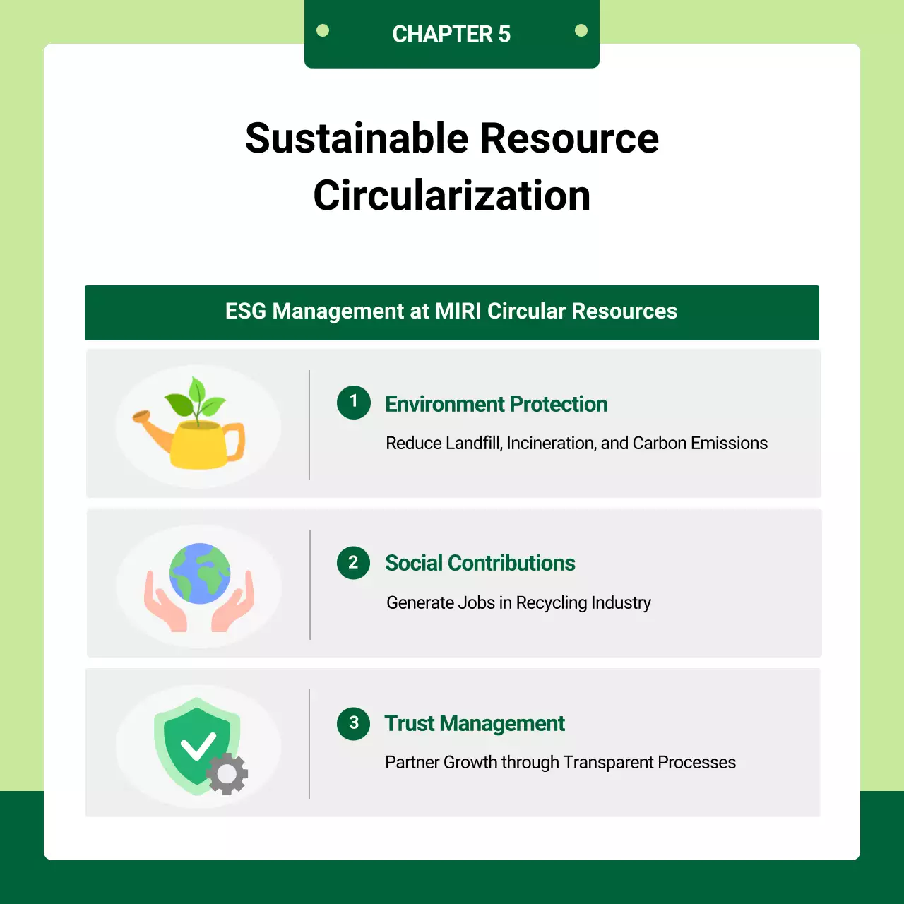 green modern recycling promotion