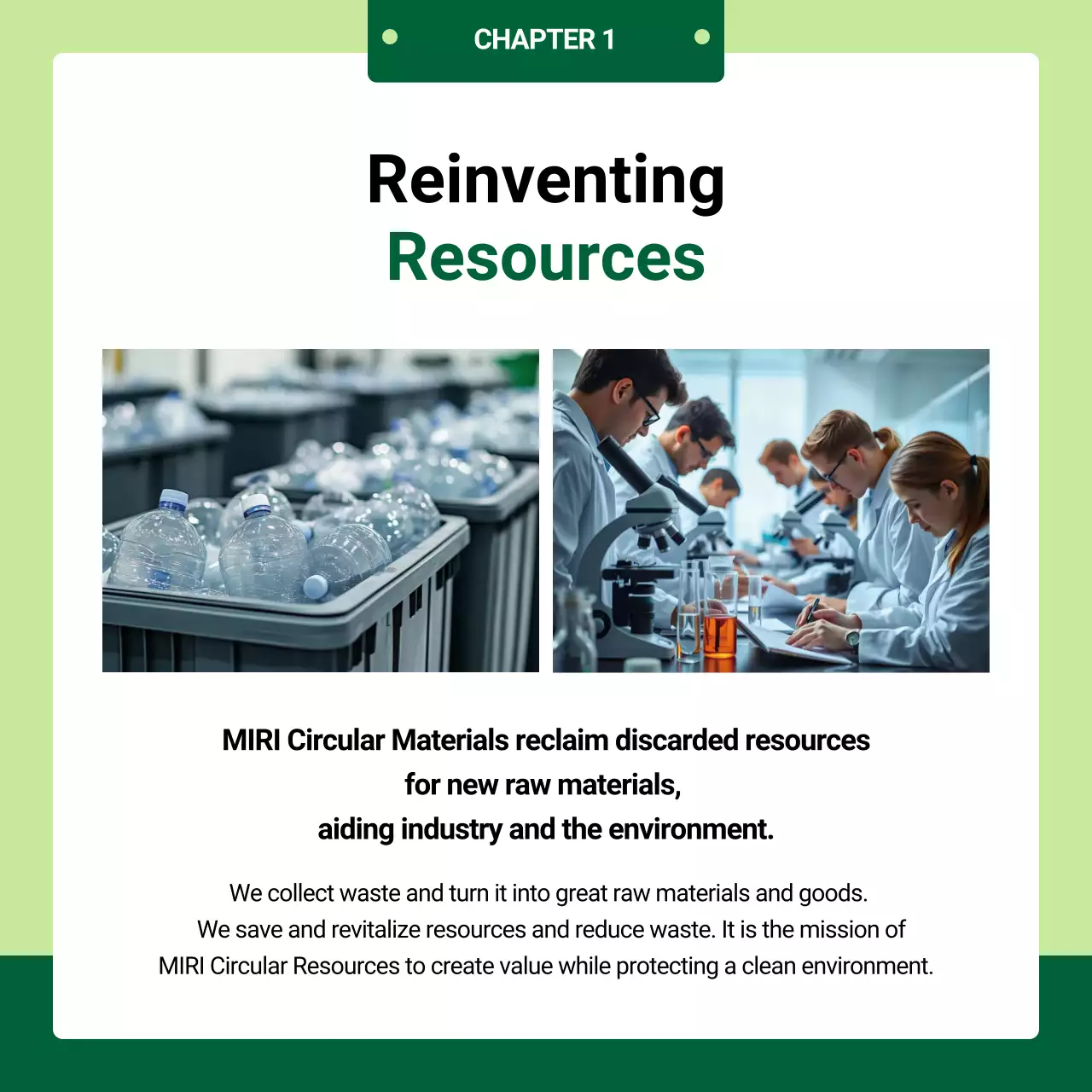 green modern recycling promotion