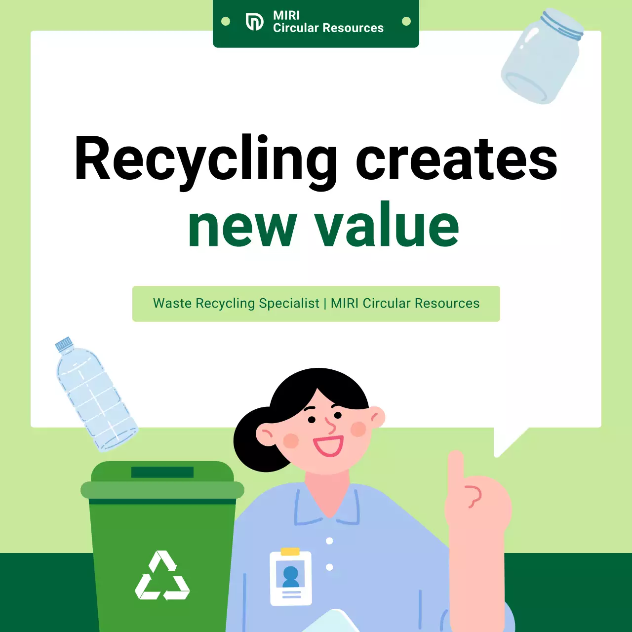 green modern recycling promotion