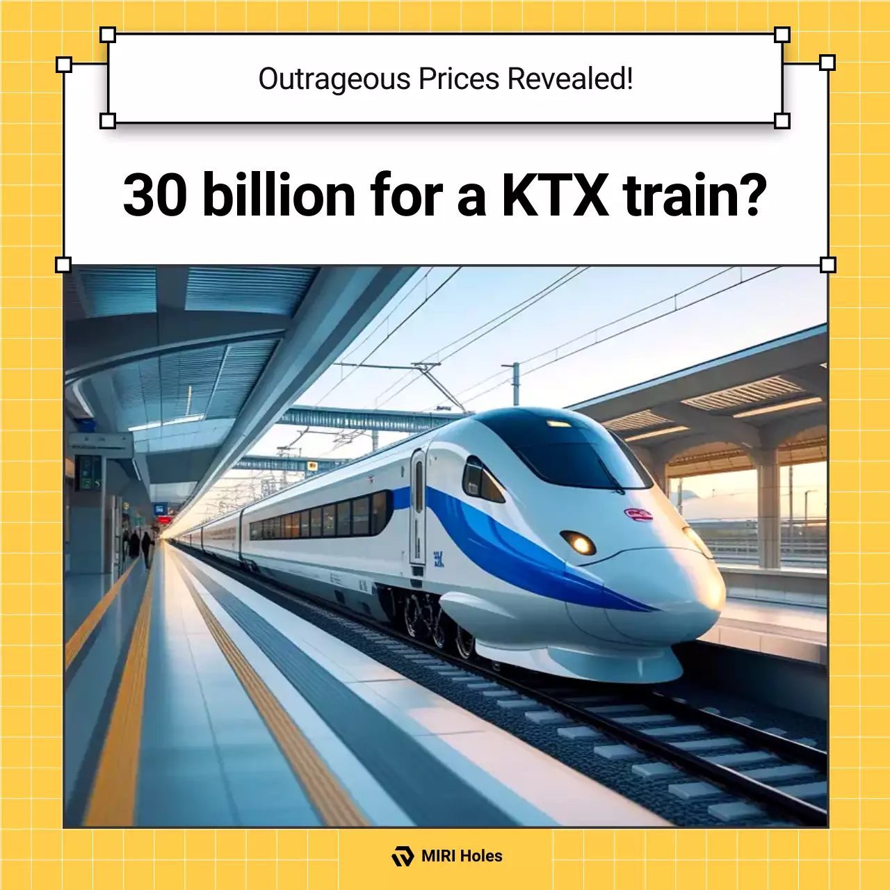 thông báo tàu hỏa hiện đại màu vàng