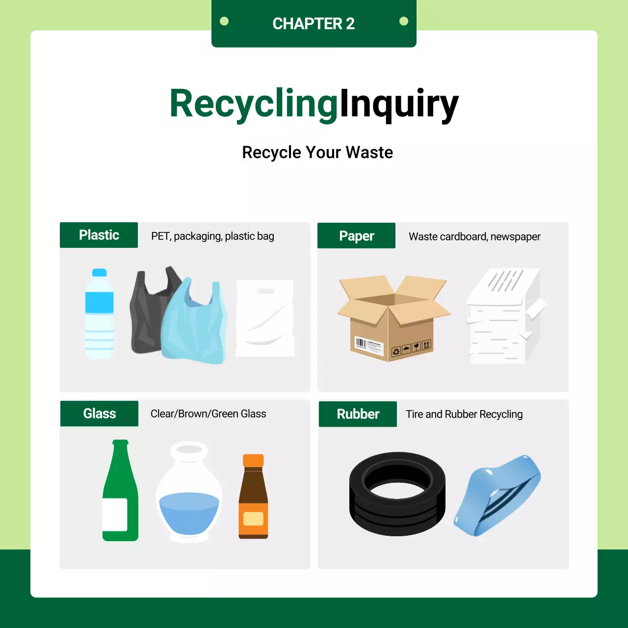 green modern recycling promotion