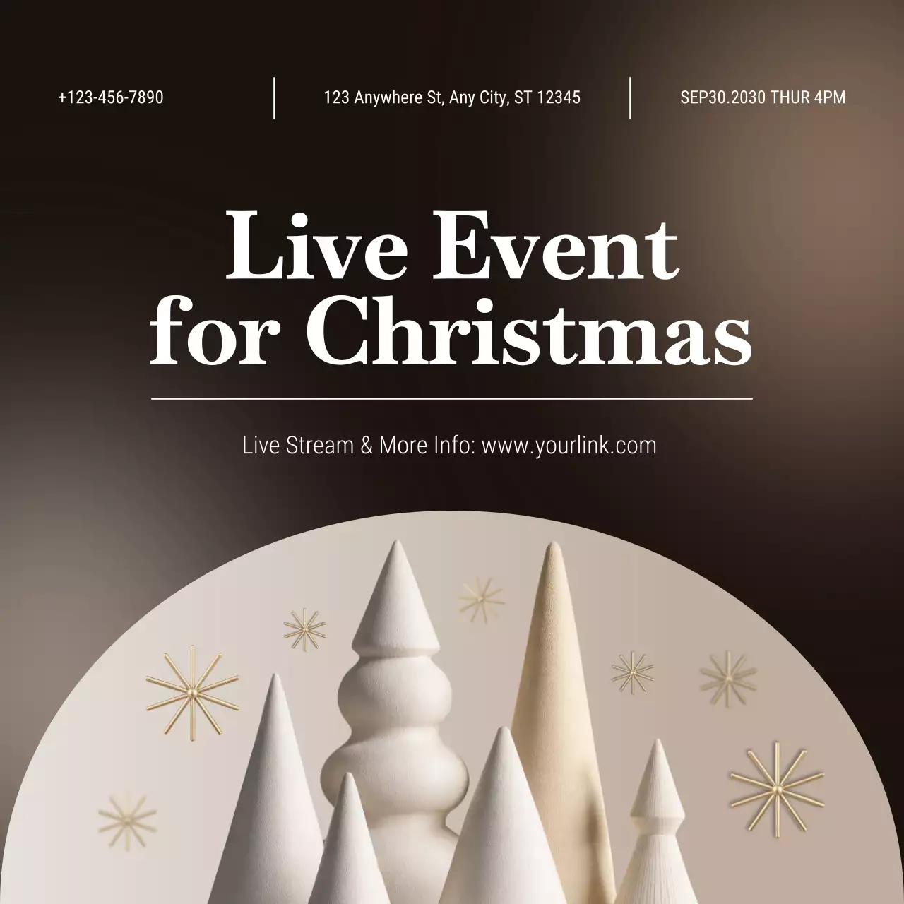 Brown Modern Event Announcement Instagram Post