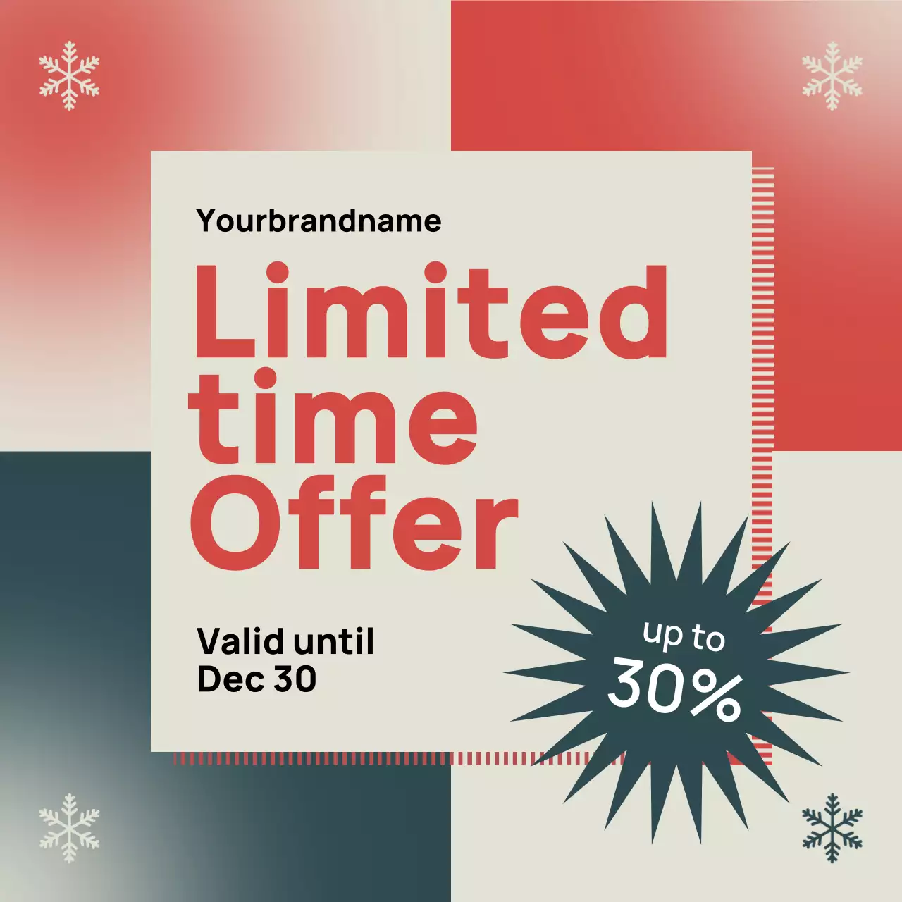 Red Modern Sale Promotion Instagram Post