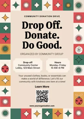 beige retro community announcement